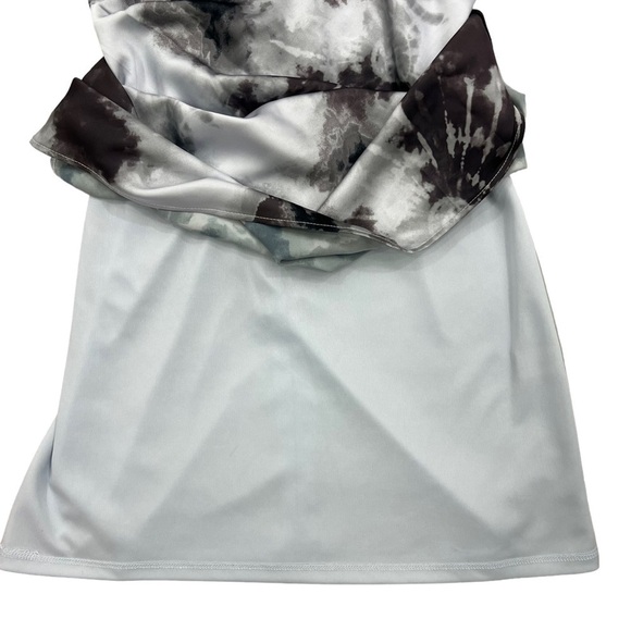 Dear Moon Cowl Neck Tie Dye Print Lined Juniors Mini Dress Sz 0 Stretchy Lined - Picture 9 of 12